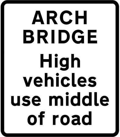 arch bridge use middle of road
