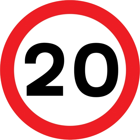S speed limit sign